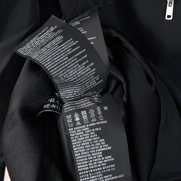 Prada Black Re-Nylon Patchwork Zip Mini Dress - Picture 14 of 15